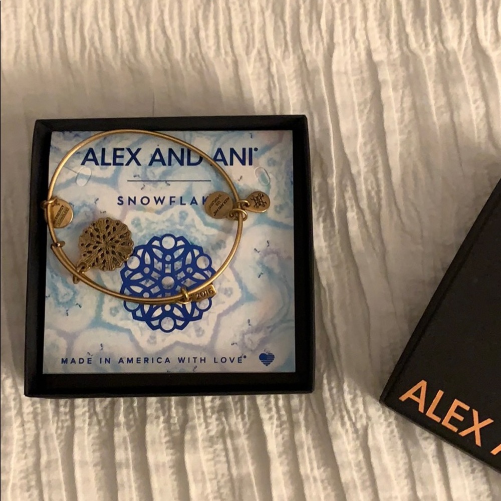 Alex and Ani Snowflake Charm Bracelet